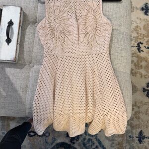 Elegant Cream Lace Dress